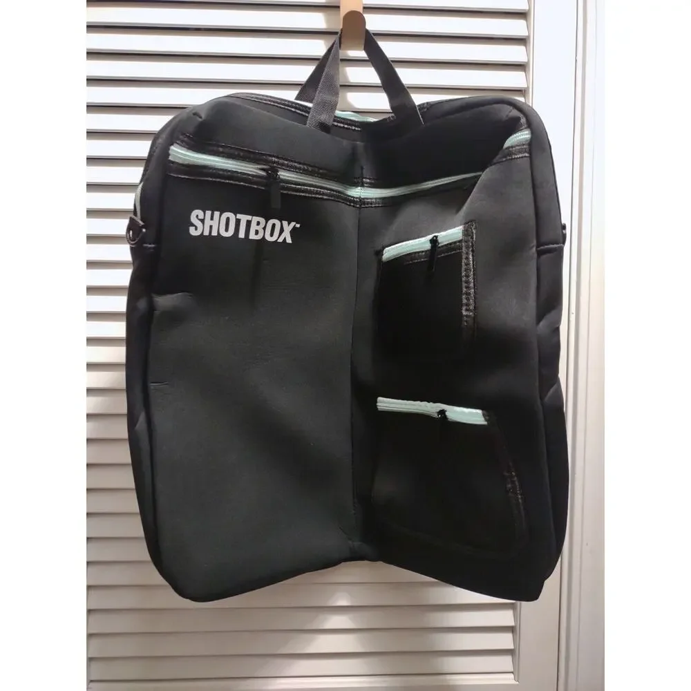 New open box We R Memory Keepers ShotBox Premium Storage Bag 6 pockets strap